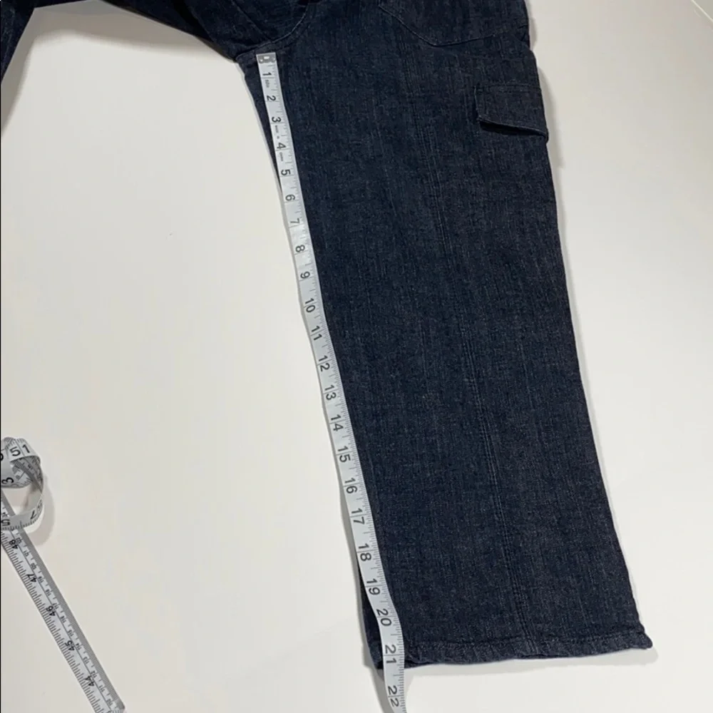 Gloria Vanderbilt SZ 8 Belted Blue Denim Jeans Capri New. D22 - Picture 8 of 12